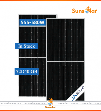 Pin Năng Lượng Mặt Trời JA solar 580W - Giải Pháp Công Nghệ Cao Cho Hệ Thống Điện Mặt Trời
