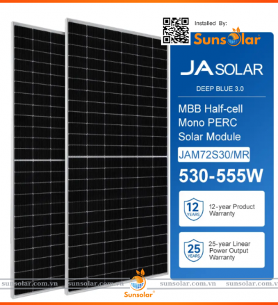 Pin Năng Lượng Mặt Trời JA Solar Mono 555W - Hướng Dẫn Tư Vấn Báo Giá Thiết Kế Thi Công.
