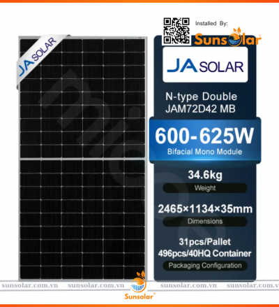 Pin Năng Lượng Mặt Trời JA Solar 625W - Hướng Dẫn Báo Giá Lắp Đặt, Bảo Dưỡng