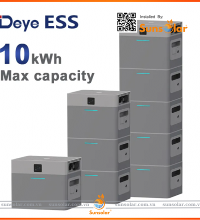 Pin Lưu Trữ Deye 10KWH - Hướng Dẫn Lắp Đặt, Báo Giá Hệ Thống Điện Mặt Trời