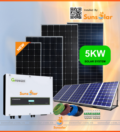 Báo Giá Hệ Thống Điện Mặt Trời Công Suất 5KW - Pin Jinko 600W, Inverter Growatt